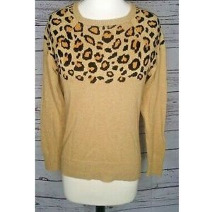 Merona 1x cheetah print sweater